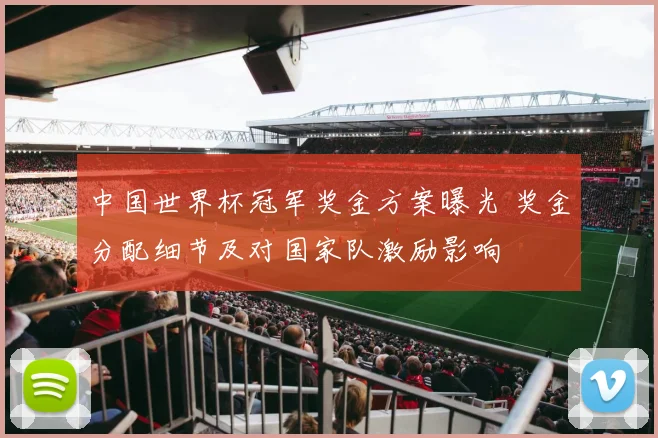 中国世界杯冠军奖金方案曝光 奖金分配细节及对国家队激励影响